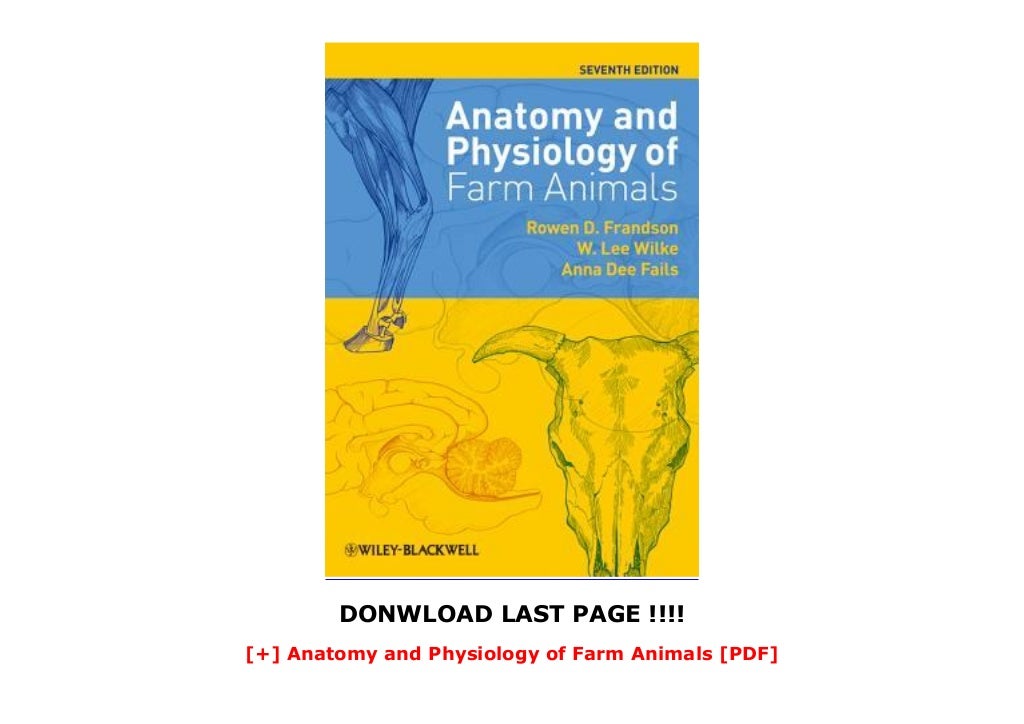 Anatomy And Physiology Of Farm Animals PDF