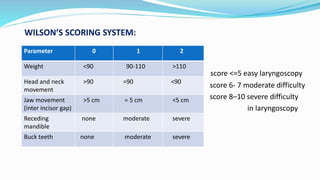Wilson Score Method Anatomy and assessment of Airway | PPTX