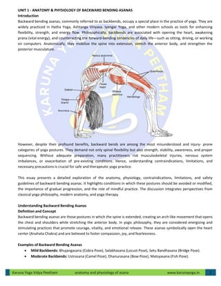 Comprehensive Anatomy and Physiology of Yoga Asanas for Safe Practice | PDF