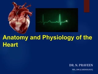 Anatomy and Physiology of the
Heart
DR. N. PRAVEEN
MD., DM (CARDIOLOGY)
 