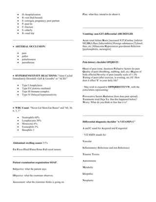 Anatomy, Biochemistry Mnemonics | PDF