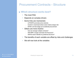 Anatomy of a construction procurement a complex process in a changing ...