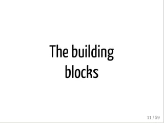 The building
blocks
11 / 59
 