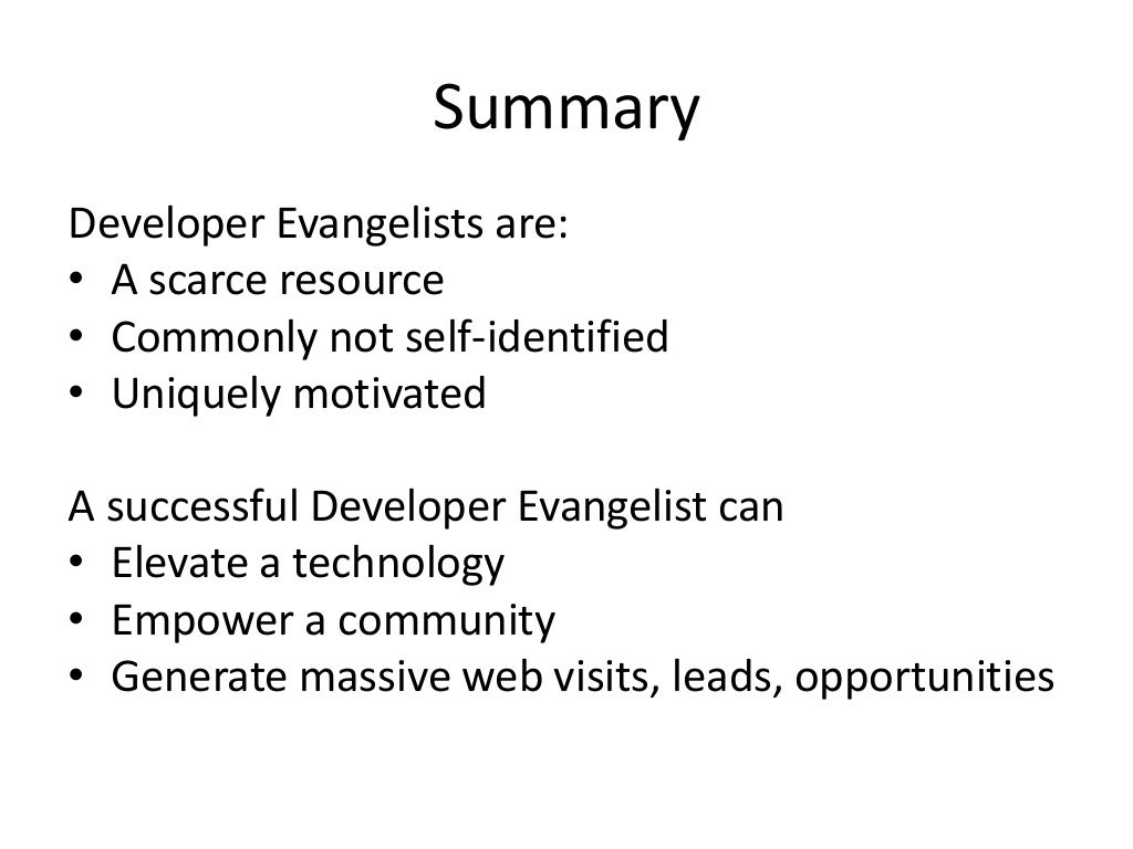 Anatomy of a Developer Evangelist