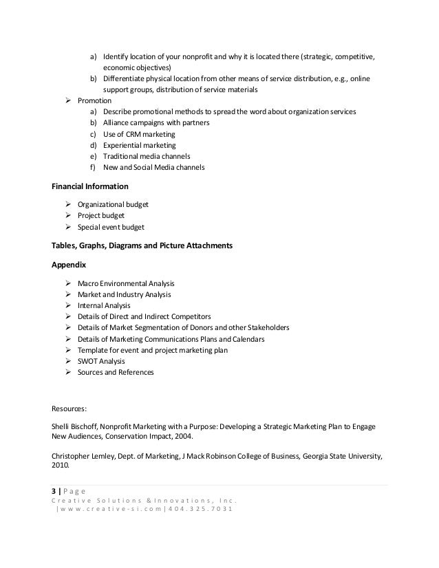 anatomy of a nonprofit marketing plan