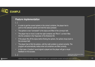 Anatomy Of A Modern Game Design Document Ralf Adam Vera Frisch 4c