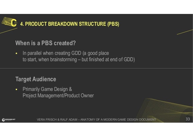 Anatomy Of A Game Design Document Anatomy Of A Game Design Document