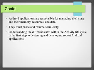 Anatomy of android application | ODP