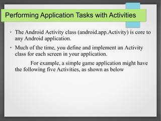 Anatomy of android application | ODP