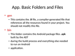Comprehensive Overview of Android Application Structure and Key ...