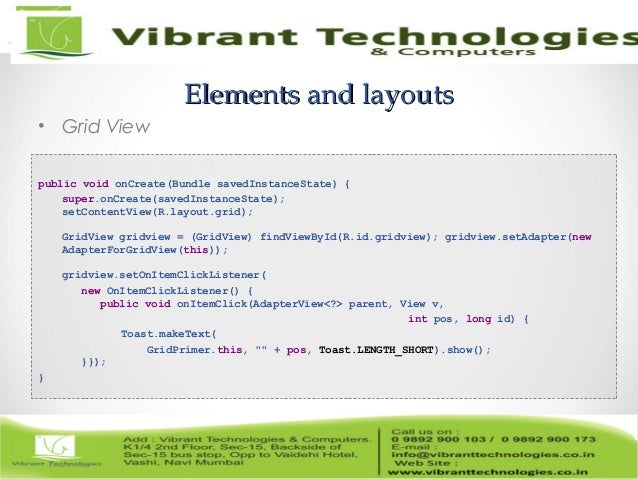 Android - Anatomy of android elements & layouts