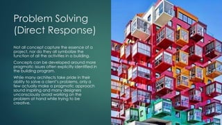 Design Problem Building Anatomy of architectural design concept | PDF