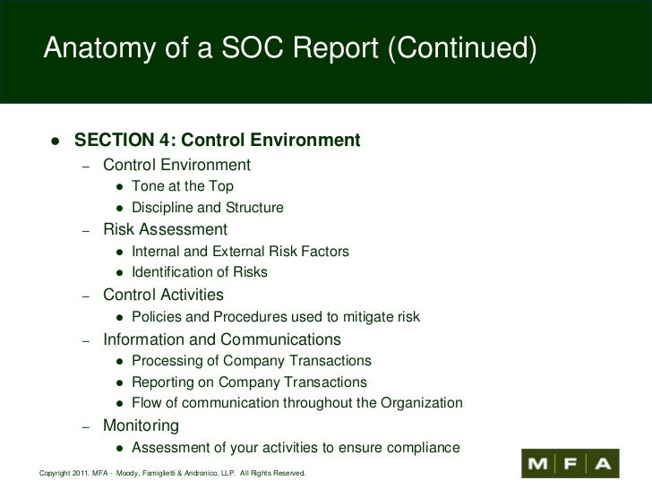 Anatomy of Service Organization Control (SOC) Reports July 2011