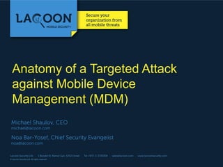 Anatomy of a Targeted Attack
against Mobile Device
Management (MDM)
 