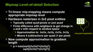 Example Mipmap Texture Anatomy of a Texture Fetch | PPT