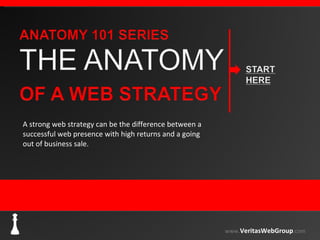 A strong web strategy can be the difference between a successful web presence with high returns and a going out of business sale. www. VeritasWebGroup .com 