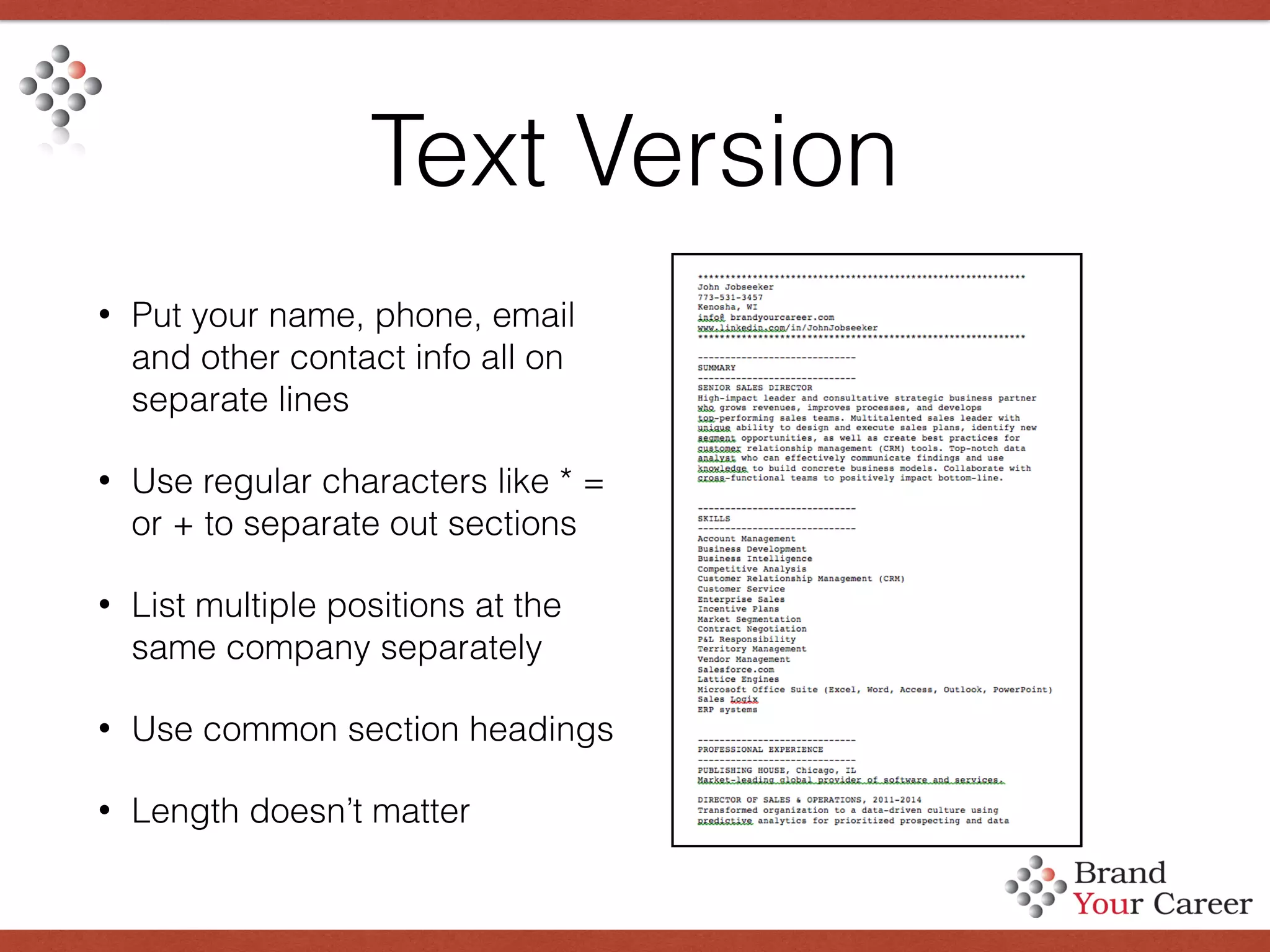 Anatomy of a winning resume seminar - Anatomy Of A Winning Resume Seminar 31 2048 