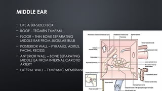 Middle Ear Rectangular Room Anatomy of ear with all its aspect cover | PPTX