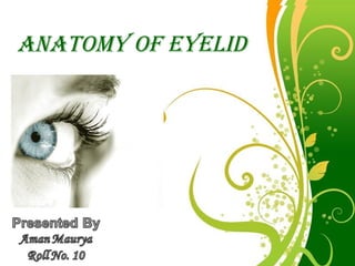 ANATOMY OF EYELID




        Free Powerpoint Templates
                                    Page 1
 