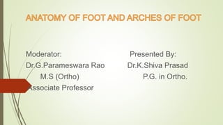 Moderator: Presented By:
Dr.G.Parameswara Rao Dr.K.Shiva Prasad
M.S (Ortho) P.G. in Ortho.
Associate Professor
 