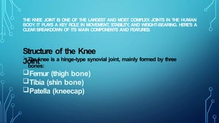 Comprehensive Anatomy and Function of the Human Knee Joint | PPTX