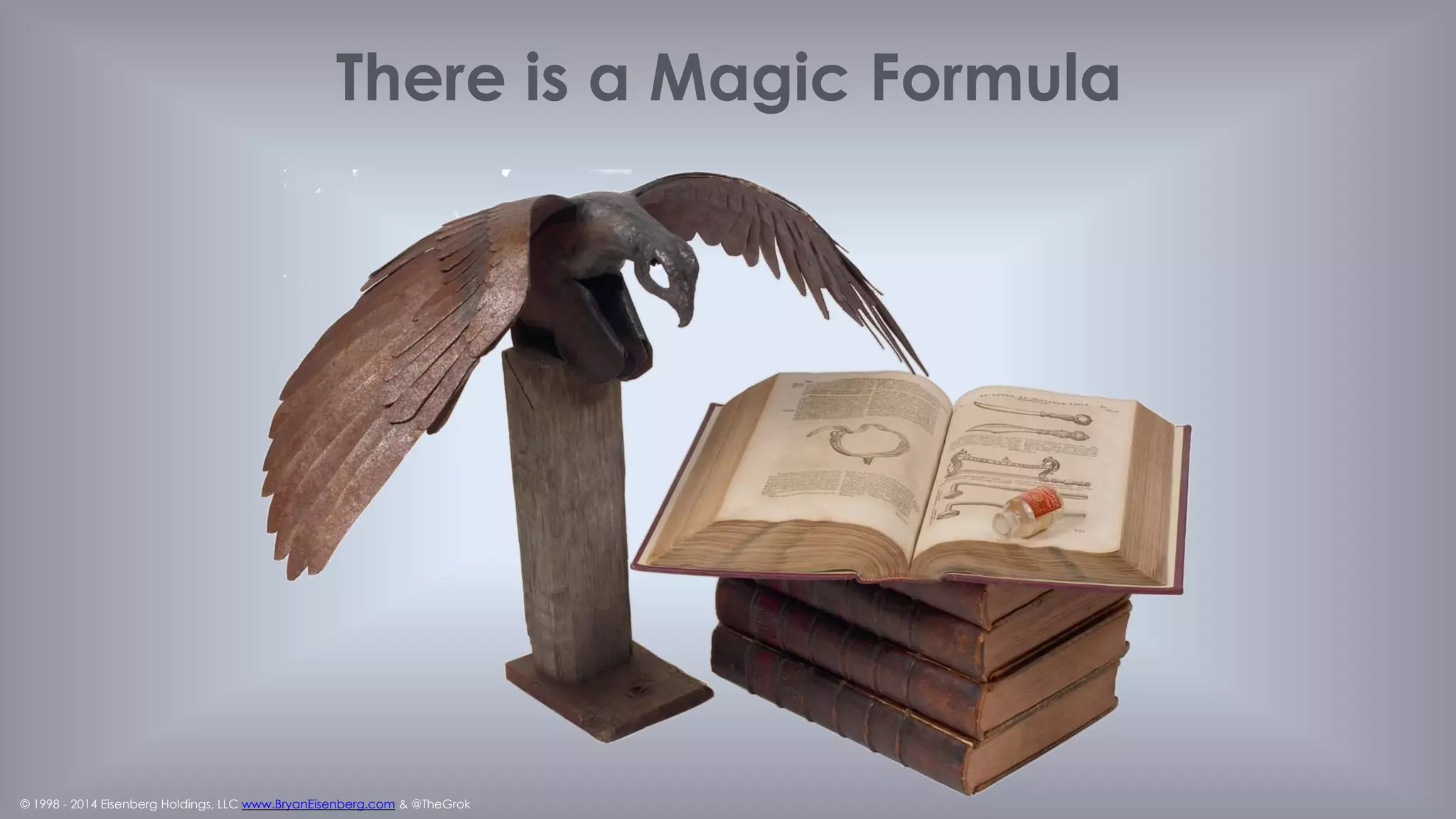 © 1998 - 2014 Eisenberg Holdings, LLC www.BryanEisenberg.com & @TheGrok
Don’t Write an Ad…
Your Landing Page Can’t Cash
 