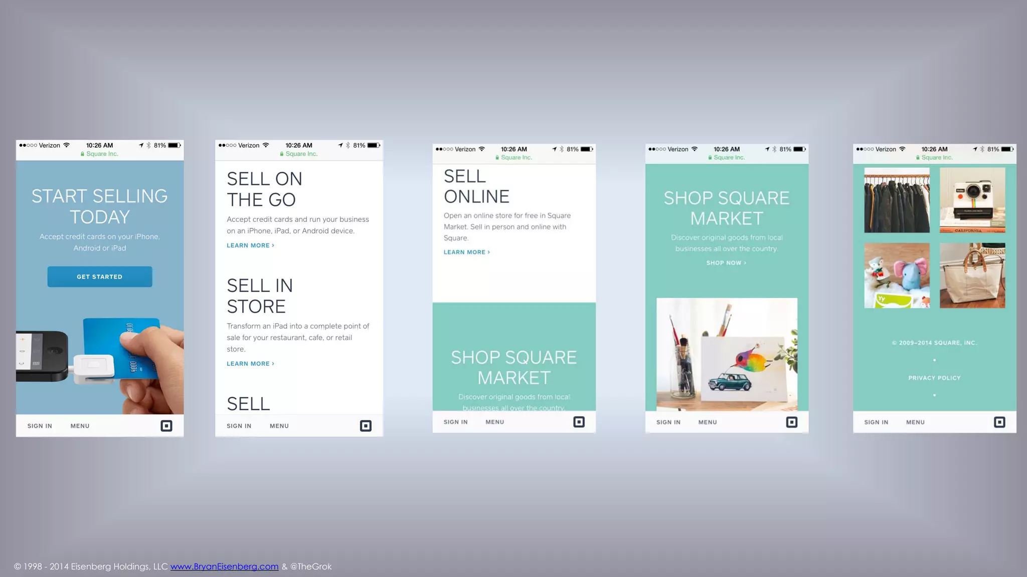 © 1998 - 2014 Eisenberg Holdings, LLC www.BryanEisenberg.com & @TheGrok
 