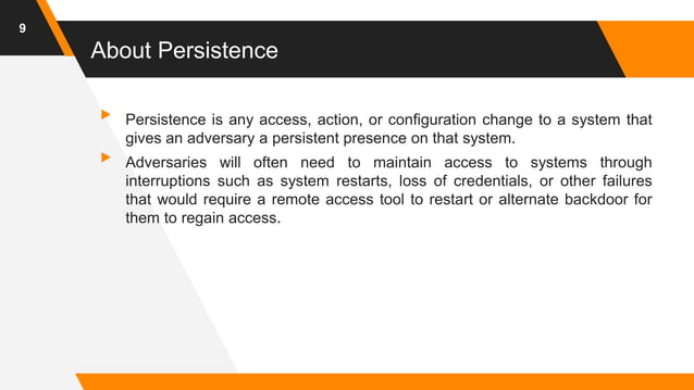 Anatomy of Persistence Techniques & Strategies to Detect | PPT