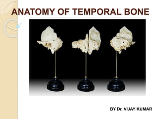 ANATOMY OF TEMPORAL BONE
BY Dr. VIJAY KUMAR
 