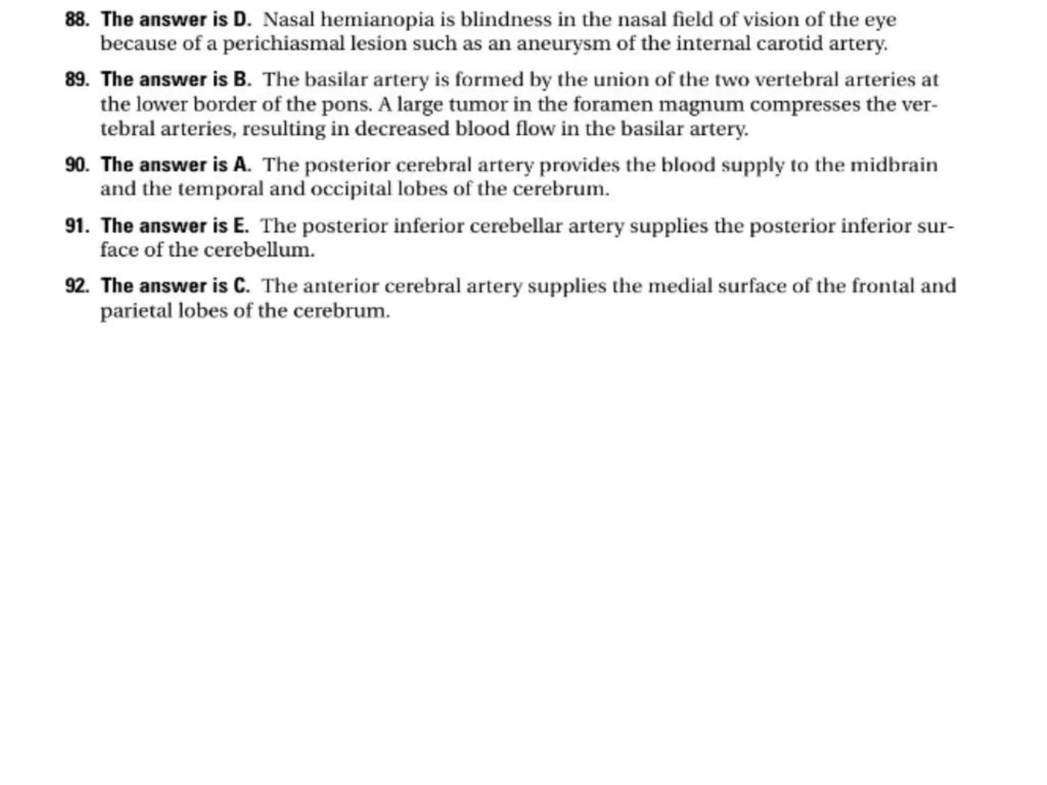 Anatomy of the cerebral circulation Week 5 objective