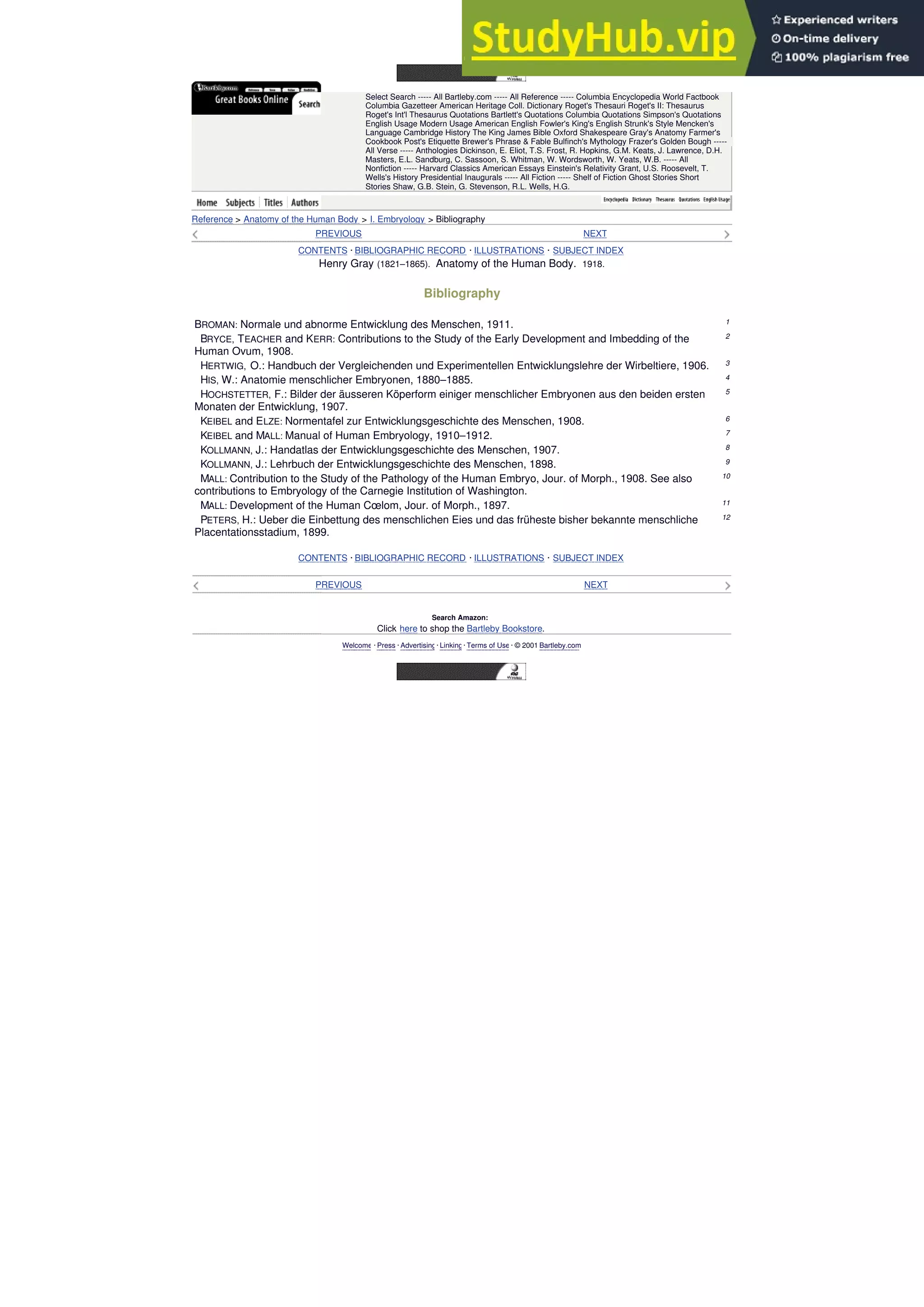 Anatomy Of The Human Body Henry Gray CONTENTS | PDF