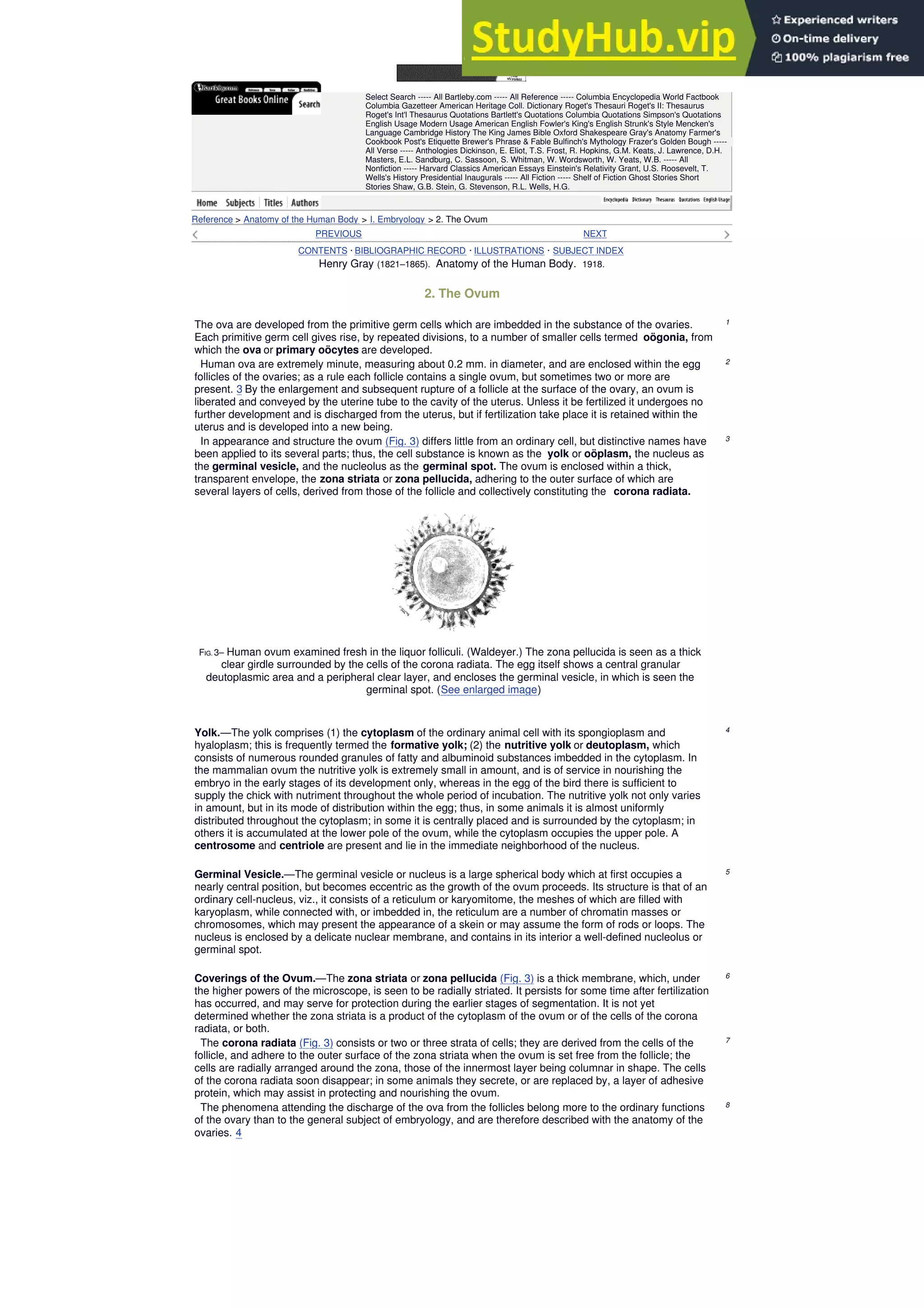 Anatomy Of The Human Body Henry Gray CONTENTS | PDF | Free Download