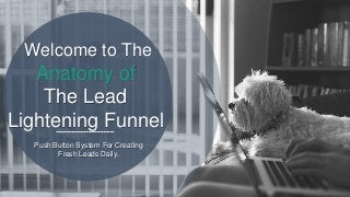 Anatomy of
The Lead
Lightening Funnel
Welcome to The
Push Button System For Creating
Fresh Leads Daily.
 