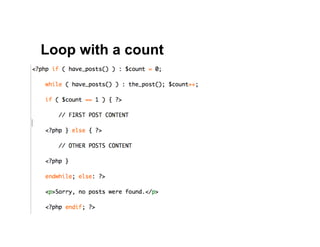Loop with a count
 