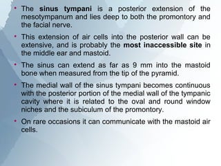 Pinna Sinus Anatomy of the middle ear | PPT