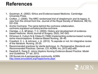 References
1. Goodman, K. (2002). Ethics and Evidence-based Medicine. Cambridge
University Press.
2. Crofton, J. (2006). T...