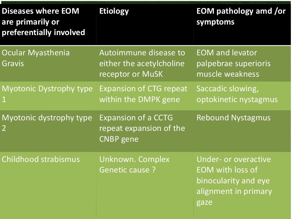 Anatomy & physiology of eom