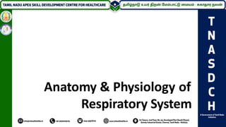 Anatomy & Physiology of
Respiratory System
 