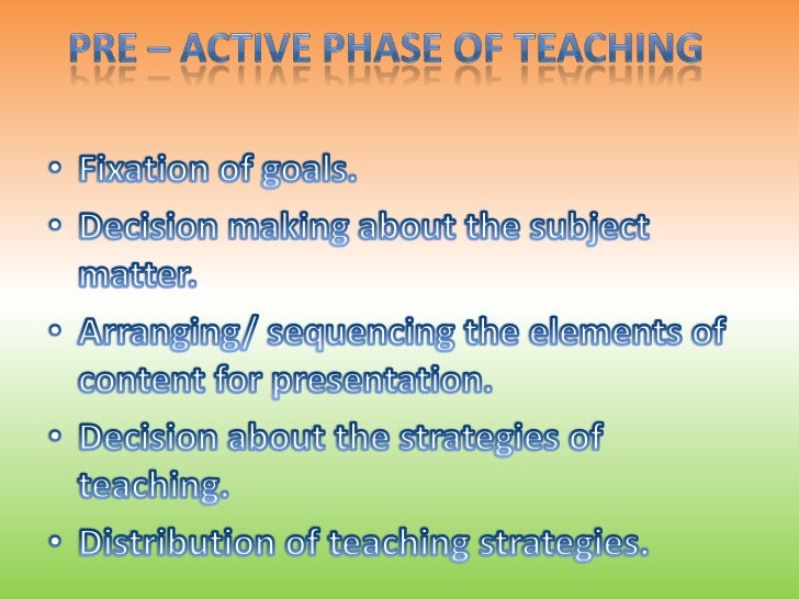 Anatomy(structure) and phases of teaching