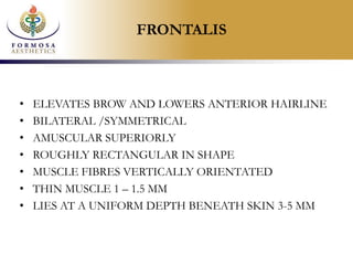 Frontalis Injection Depth Rates Anatomy toxin injections | PPTX