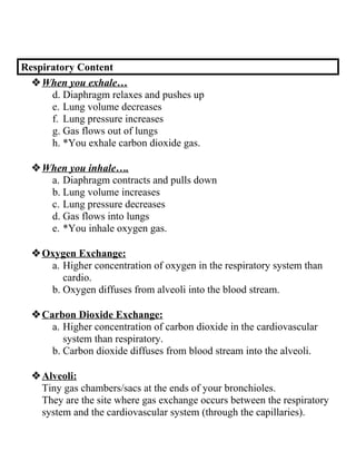 Anatomy unit 3 cardio and respiratory systems exam everything you need ...