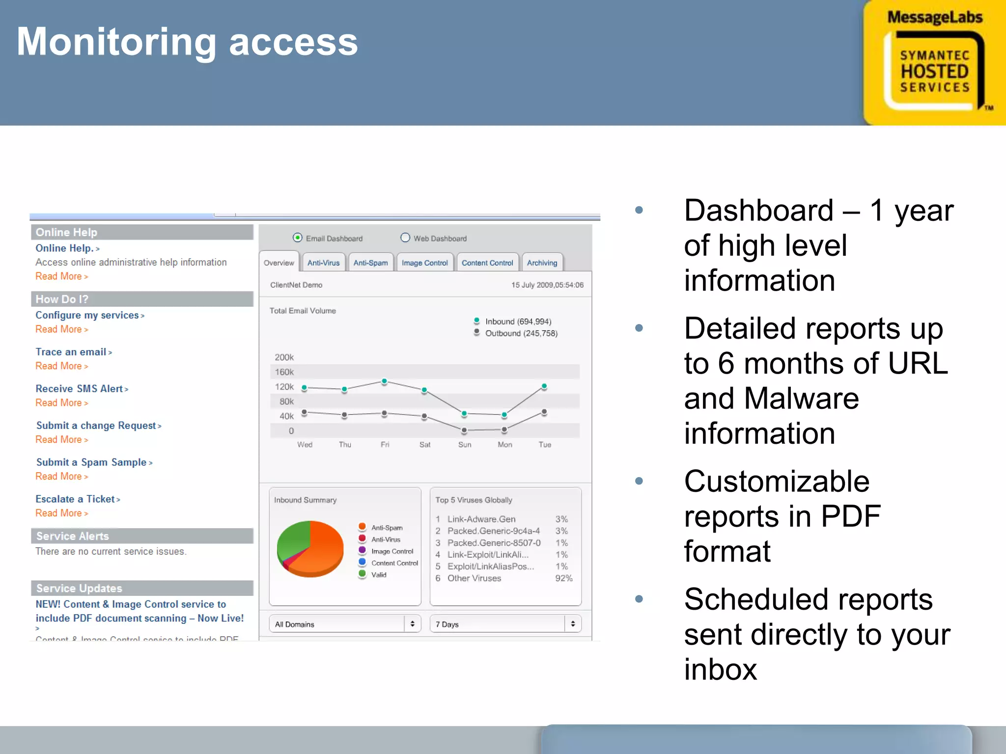 Building the policyNo access to travel, leisure and sport between 9am and 5pmNo access to sex, guns or drugsNo access to streaming audio and video (reduce bandwidth)Only support can download executables