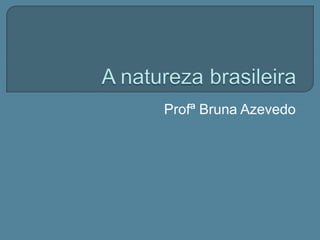 A natureza brasileira Profª Bruna Azevedo 