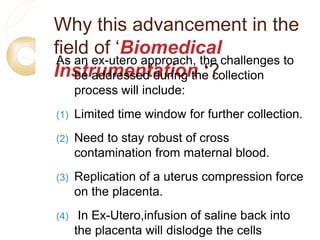 Why this advancement in the
field of ‘Biomedical
Instrumentation ‘?
As an ex-utero approach, the challenges to
be addresse...