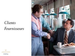 Clients
Fournisseurs
Academy
 