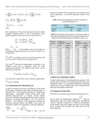 An axisymmetric bending and shear stress analysis of of functionally ...
