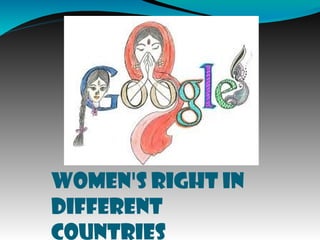 Women's Right in
Different
Countries
 