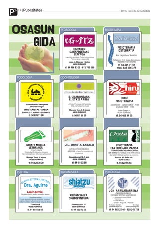 Publizitatea
P   14                  2011ko irailaren 9a, barikua anboto




                   •
 