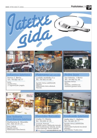 Publizitatea
anboto 2012ko irailaren 7a , barikua                  19
                                                           P
 