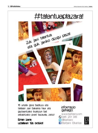 18 	 Publizitatea 	 2013ko ekainaren 28a, barikua | anboto
 